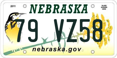 NE license plate 79VZ58