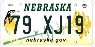 NE license plate 79XJ19