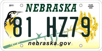 NE license plate 81HZ79