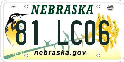 NE license plate 81LC06
