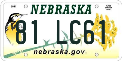 NE license plate 81LC61