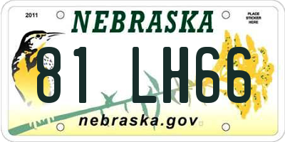 NE license plate 81LH66