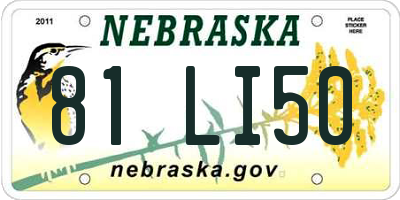 NE license plate 81LI50