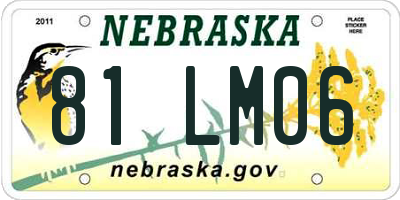 NE license plate 81LM06