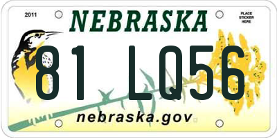 NE license plate 81LQ56