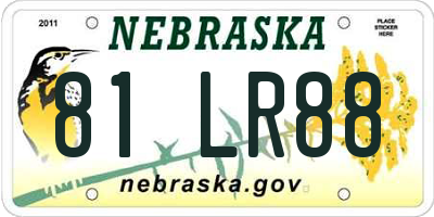 NE license plate 81LR88
