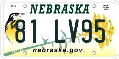 NE license plate 81LV95