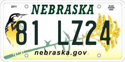 NE license plate 81LZ24