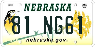 NE license plate 81NG61