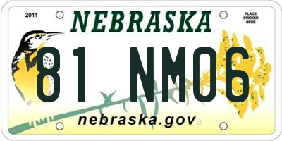 NE license plate 81NM06