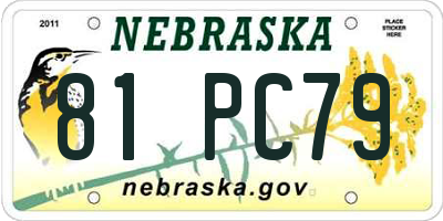 NE license plate 81PC79
