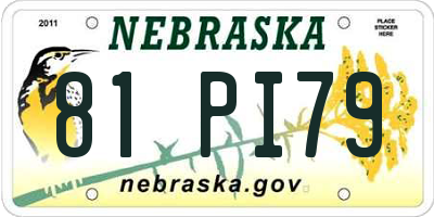 NE license plate 81PI79