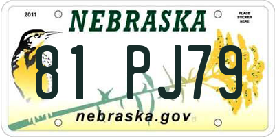NE license plate 81PJ79