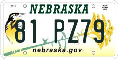 NE license plate 81PZ79
