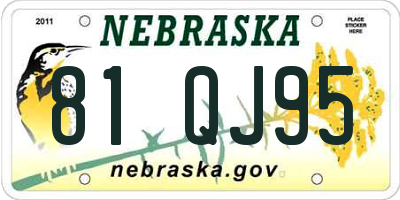 NE license plate 81QJ95