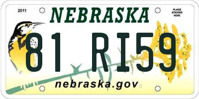 NE license plate 81RI59