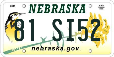 NE license plate 81SI52