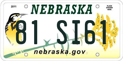 NE license plate 81SI61