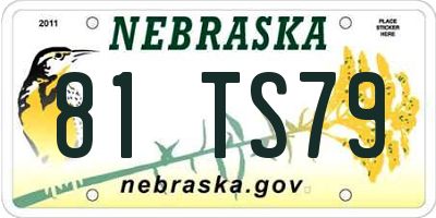NE license plate 81TS79