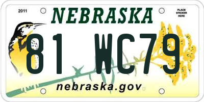 NE license plate 81WC79