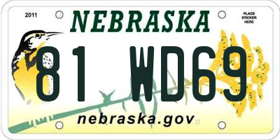 NE license plate 81WD69