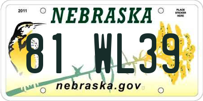 NE license plate 81WL39