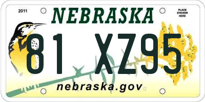 NE license plate 81XZ95