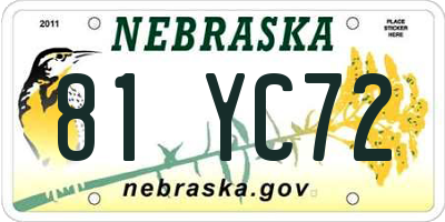 NE license plate 81YC72