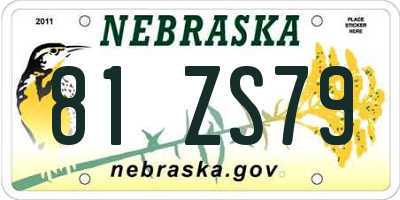 NE license plate 81ZS79
