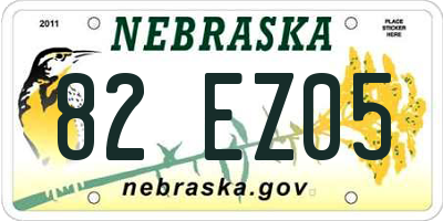NE license plate 82EZ05