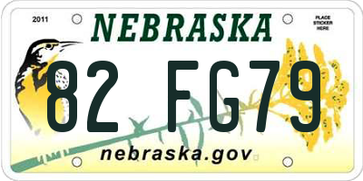 NE license plate 82FG79