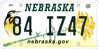 NE license plate 84IZ47
