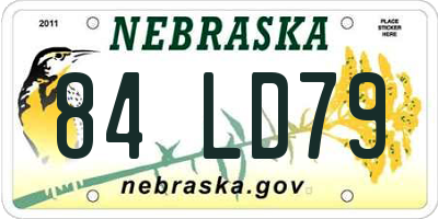 NE license plate 84LD79