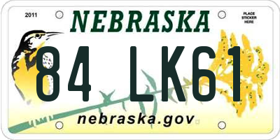 NE license plate 84LK61