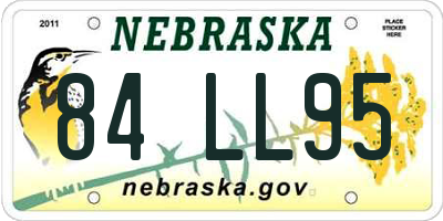 NE license plate 84LL95