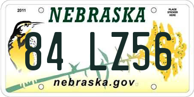 NE license plate 84LZ56