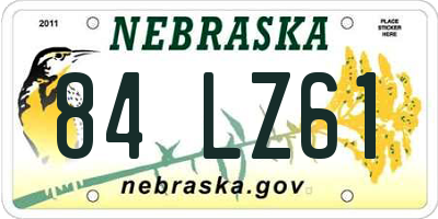 NE license plate 84LZ61