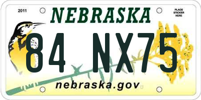 NE license plate 84NX75