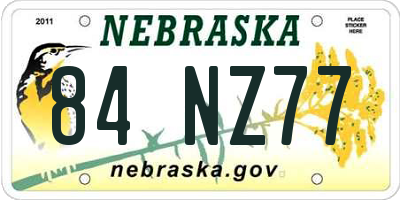 NE license plate 84NZ77