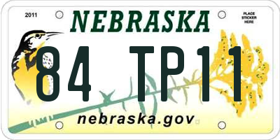 NE license plate 84TP11