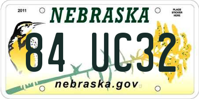 NE license plate 84UC32