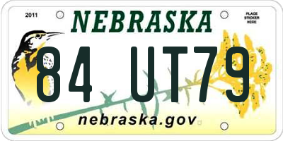 NE license plate 84UT79