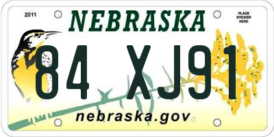NE license plate 84XJ91