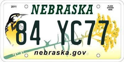 NE license plate 84YC77
