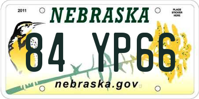 NE license plate 84YP66