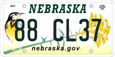 NE license plate 88CL37