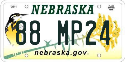 NE license plate 88MP24