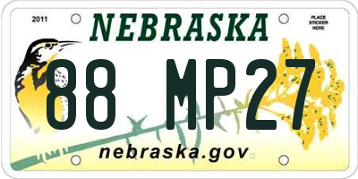 NE license plate 88MP27