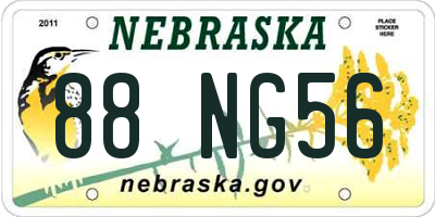 NE license plate 88NG56