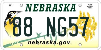 NE license plate 88NG57